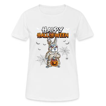 Halloween Rabbit Mummy - Women's Breathable T-Shirt - white - Front - AI Model Female 172 dark (172cm)