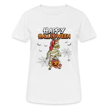 Halloween Unicorn Mummy - Women's Breathable T-Shirt - white - Front - AI Model Female 172 dark (172cm)