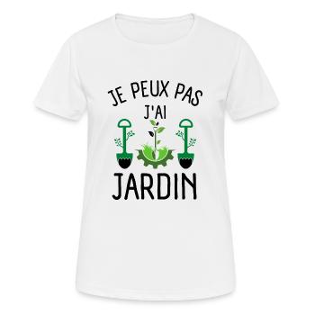 JARDIN JARDINAGE 2 - T-shirt respirant Femme - blanc - Devant - AI Model Female 172 dark (172cm)