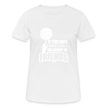 Basketball Team Basketball Players Basketball - Women's Breathable T-Shirt - white - Front - AI Model Female 172 dark (172cm)