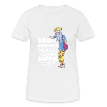 Hippie Festival Klimawandel - Frauen T-Shirt atmungsaktiv - Weiß - Vorne - AI Model Female 172 dark (172cm)
