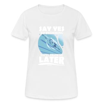 Nager - T-shirt respirant Femme - blanc - Devant - AI Model Female 172 dark (172cm)