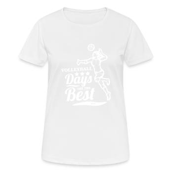Volleyball - Women's Breathable T-Shirt - white - Front - AI Model Female 172 dark (172cm)