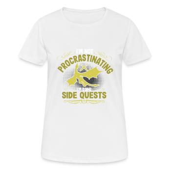 Nicht Asozial, Ich Rollte Mit Niedrigem Charisma - Frauen T-Shirt atmungsaktiv - Weiß - Vorne - AI Model Female 172 dark (172cm)