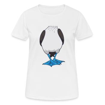 Booby Bird Drôle de costume d’Halloween - T-shirt respirant Femme - blanc - Devant - AI Model Female 172 dark (172cm)