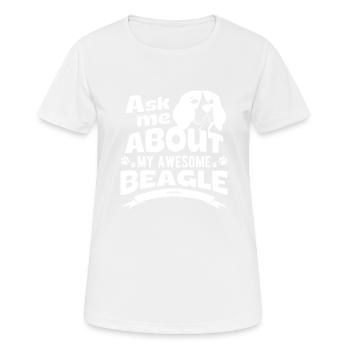 Beagle - Frauen T-Shirt atmungsaktiv - Weiß - Vorne - AI Model Female 172 dark (172cm)