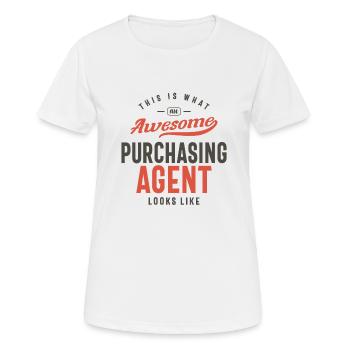 Funny Awesome Purchasing Agent Job Occupation - Women's Breathable T-Shirt - white - Front - AI Model Female 172 dark (172cm)