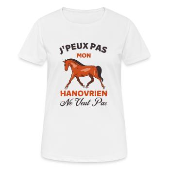 HANOVRIEN 1 - T-shirt respirant Femme - blanc - Devant - AI Model Female 172 dark (172cm)