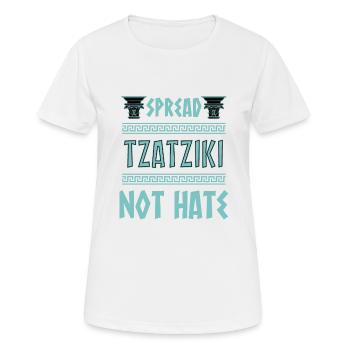 Griechische Mythologie und Griechisches Essen - Frauen T-Shirt atmungsaktiv - Weiß - Vorne - AI Model Female 172 dark (172cm)