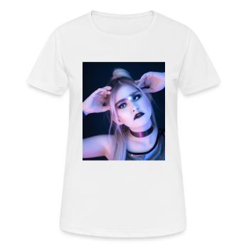 Goth Vaporwave Sexy Goth Girl en transe - T-shirt respirant Femme - blanc - Devant - AI Model Female 172 dark (172cm)