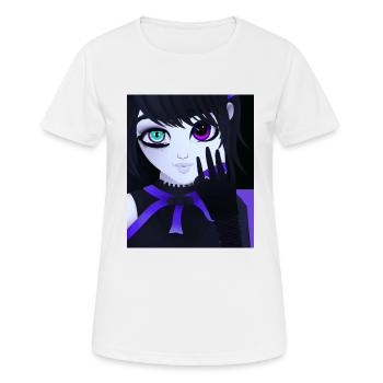 Goth Anime Vaporwave mignon et effrayant Goth - T-shirt respirant Femme - blanc - Devant - AI Model Female 172 dark (172cm)