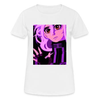 Goth Anime Vaporwave Sexy Goth Girl - Women's Breathable T-Shirt - white - Front - AI Model Female 172 dark (172cm)