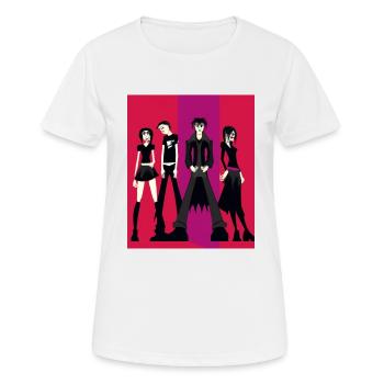 Affaires gothiques Casual Goth Clique Amis - T-shirt respirant Femme - blanc - Devant - AI Model Female 172 dark (172cm)