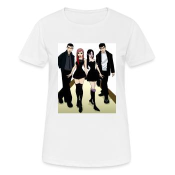 Amis de la clique gothique gothique d’entreprise - T-shirt respirant Femme - blanc - Devant - AI Model Female 172 dark (172cm)