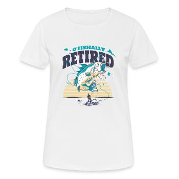 Renter O'Fishally Retired Rente Angeln Angler - Frauen T-Shirt atmungsaktiv - Weiß - Vorne - AI Model Female 172 dark (172cm)