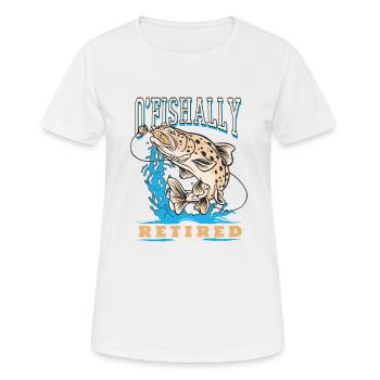 Renter O'Fishally Retired 2022 Rente Angeln Angler - Frauen T-Shirt atmungsaktiv - Weiß - Vorne - AI Model Female 172 dark (172cm)