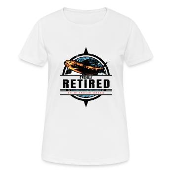 Fisher O'Fishally Retired Retirement Fishing - Women's Breathable T-Shirt - white - Front - AI Model Female 172 dark (172cm)