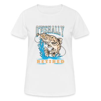 Renter O'Fishally Retired 2023 Rente Angeln Angler - Frauen T-Shirt atmungsaktiv - Weiß - Vorne - AI Model Female 172 dark (172cm)