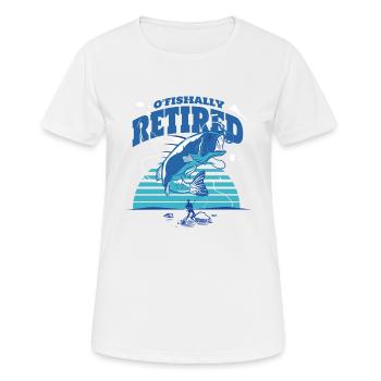Renter O'Fishally Retired Rente Angeln Angler - Frauen T-Shirt atmungsaktiv - Weiß - Vorne - AI Model Female 172 dark (172cm)