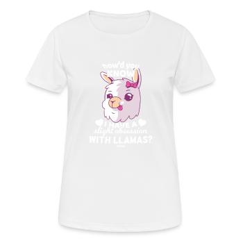 Alpaka Kuscheltier Mädchen Kinder - Frauen T-Shirt atmungsaktiv - Weiß - Vorne - AI Model Female 172 dark (172cm)