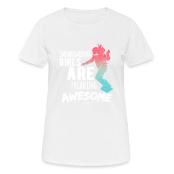 Wintersport für Frauen und Mädchen - Frauen T-Shirt atmungsaktiv - Weiß - Vorne - AI Model Female 172 dark (172cm)