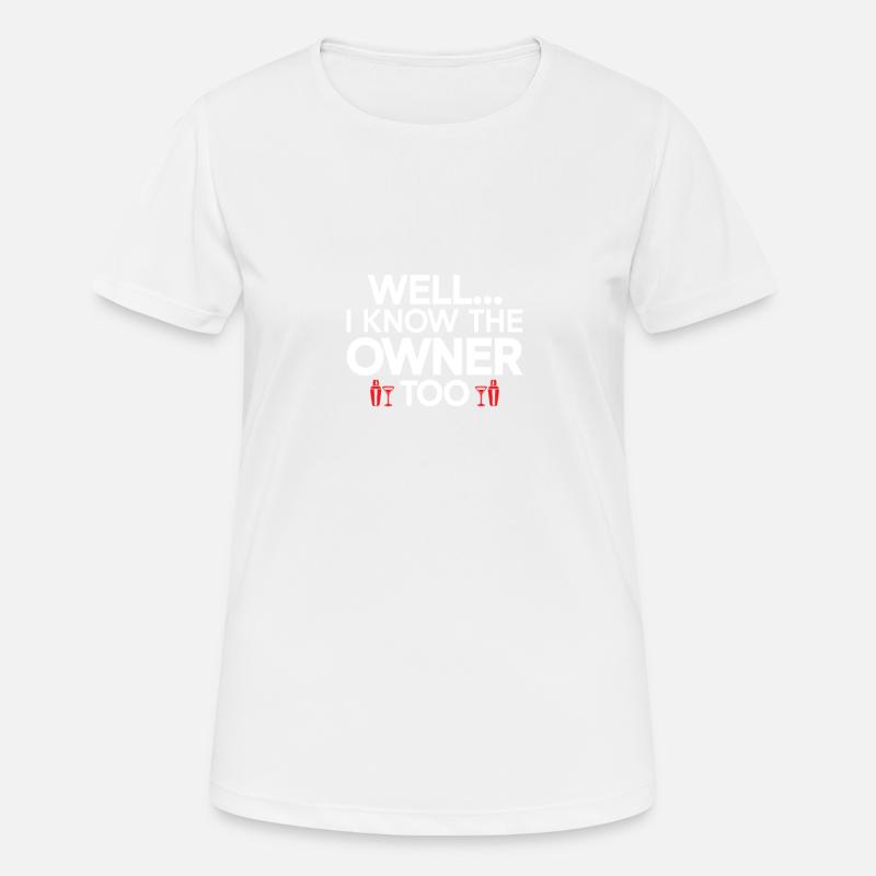 Bartender Gift Mixologist Saying Bar - Women's Breathable T-Shirt - white