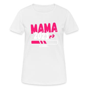 Werdende Mama 2023 - Frauen T-Shirt atmungsaktiv - Weiß - Vorne - AI Model Female 172 dark (172cm)