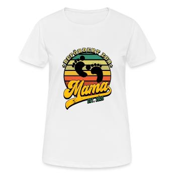 Werdende Mama 2023 - Frauen T-Shirt atmungsaktiv - Weiß - Vorne - AI Model Female 172 dark (172cm)