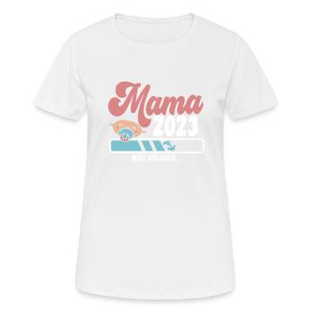 Werdende Mama 2023 - Frauen T-Shirt atmungsaktiv - Weiß - Vorne - AI Model Female 172 dark (172cm)