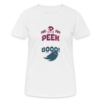 unheimlich Gespenst Halloween Geschenk - Frauen T-Shirt atmungsaktiv - Weiß - Vorne - AI Model Female 172 dark (172cm)