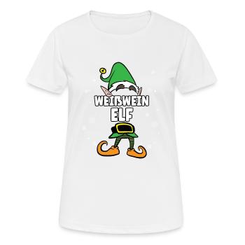 Weißwein Elf Partnerlook Weihnachten - Frauen T-Shirt atmungsaktiv - Weiß - Vorne - AI Model Female 172 dark (172cm)