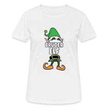 Bruder Elf Partnerlook Weihnachten - Frauen T-Shirt atmungsaktiv - Weiß - Vorne - AI Model Female 172 dark (172cm)