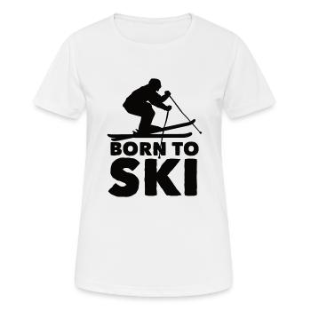 Skieurs Montagnes Descente Ski Sport Skis Ski Ski - T-shirt respirant Femme - blanc - Devant - AI Model Female 172 dark (172cm)