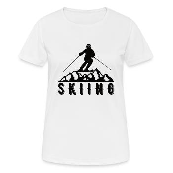 Skieurs Montagnes Descente Ski Sport Skis Ski Ski - T-shirt respirant Femme - blanc - Devant - AI Model Female 172 dark (172cm)