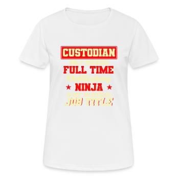 Concierge Cadeau Concierge d'école - T-shirt respirant Femme - blanc - Devant - AI Model Female 172 dark (172cm)