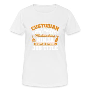 Concierge Cadeau Concierge d'école - T-shirt respirant Femme - blanc - Devant - AI Model Female 172 dark (172cm)