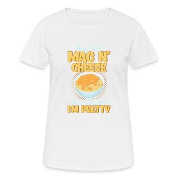 Mac N Cheese Geschenk Spruch Mac N Cheese - Frauen T-Shirt atmungsaktiv - Weiß - Vorne - AI Model Female 172 dark (172cm)