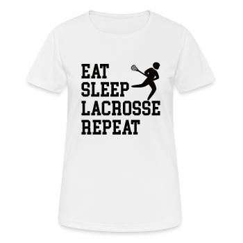 Lacrosse Spieler spielen Lacrosse Relax Lacrosse - Frauen T-Shirt atmungsaktiv - Weiß - Vorne - AI Model Female 172 dark (172cm)