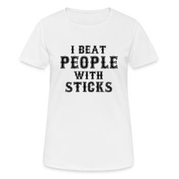Lacrosse Spieler spielen Lacrosse Relax Lacrosse - Frauen T-Shirt atmungsaktiv - Weiß - Vorne - AI Model Female 172 dark (172cm)