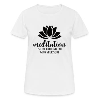 Yoga Meditation Chakra Heilung Mandala - Frauen T-Shirt atmungsaktiv - Weiß - Vorne - AI Model Female 172 dark (172cm)