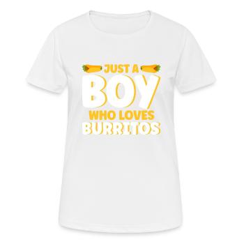 Burrito Taco Mexique Nourriture Fan Burrito Manger - T-shirt respirant Femme - blanc - Devant - AI Model Female 172 dark (172cm)