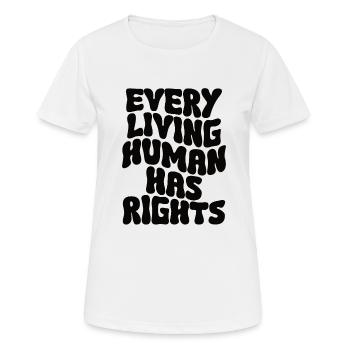 Human Rights Politics Freedom Demonstrate - Women's Breathable T-Shirt - white - Front - AI Model Female 172 dark (172cm)