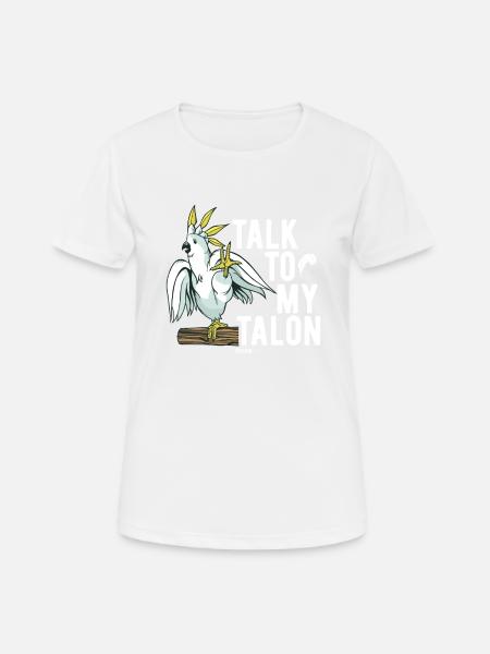 Zoologischer Garten Kakadu Vogel - Dame T-shirt svedtransporterende - hvid