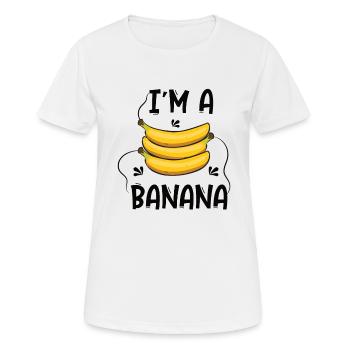 Banane - T-shirt respirant Femme - blanc - Devant - AI Model Female 172 dark (172cm)