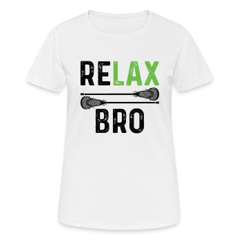 Lacrosse Spieler spielen Lacrosse Relax Lacrosse - Frauen T-Shirt atmungsaktiv - Weiß - Vorne - AI Model Female 172 dark (172cm)