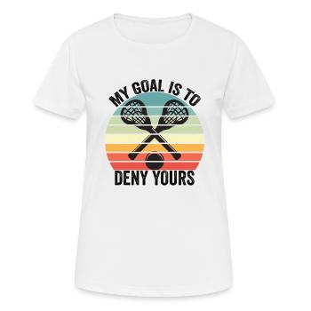 Lacrosse Spieler spielen Lacrosse Relax Lacrosse - Frauen T-Shirt atmungsaktiv - Weiß - Vorne - AI Model Female 172 dark (172cm)