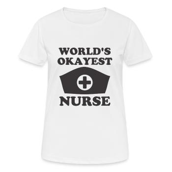 INFIRMIÈRE LA PLUS CORRECTE DU MONDE 1 - T-shirt respirant Femme - blanc - Devant - AI Model Female 172 dark (172cm)