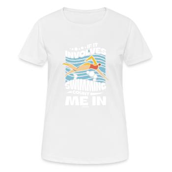 Schwimmen Bademeister Schwimmkurs Freibad Geschenk - Frauen T-Shirt atmungsaktiv - Weiß - Vorne - AI Model Female 172 dark (172cm)