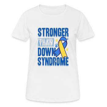 Sensibilisation au syndrome de Down - T-shirt respirant Femme - blanc - Devant - AI Model Female 172 dark (172cm)