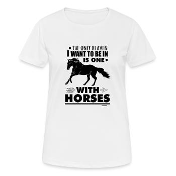 Cheval - T-shirt respirant Femme - blanc - Devant - AI Model Female 172 dark (172cm)